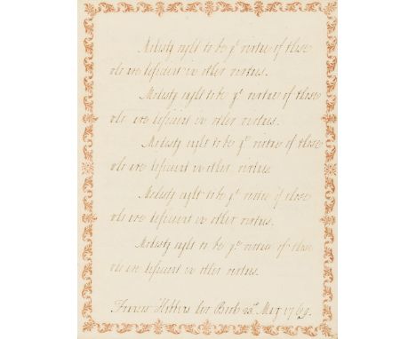 18th century school book.- Hobbins (Miss Frances) School book with poetry extracts, manuscript, 37pp. excluding blanks, print