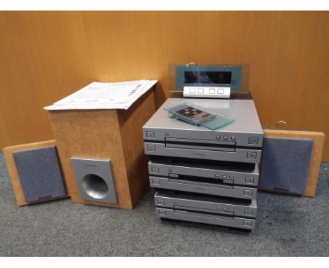 A Pioneer separate music system, stereo CD receiver model no.XC-L7, stereo cassette deck model no.CT0L7, speaker system model