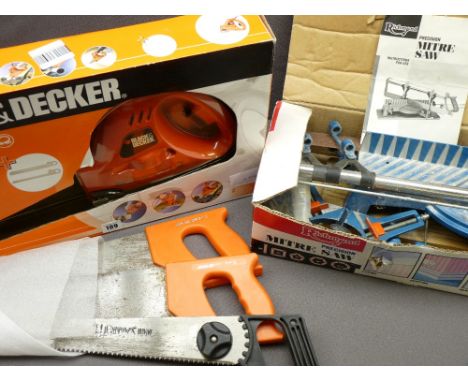 TOOLS - boxed Black &amp; Decker Scorpion saw, folding workbench, mitre saw ETC E/T