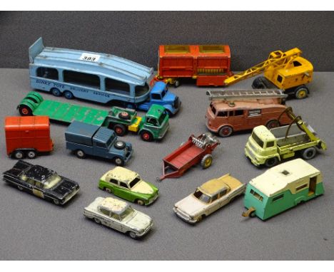 DINKY MECCANO, CORGI ETC - good parcel of diecast vehicles including fire engine, transporters ETC