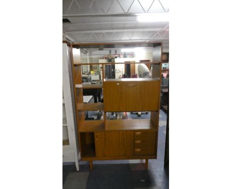 A 1970's Vintage Unit with Drawers and Cupboards etc 107cm Wide 