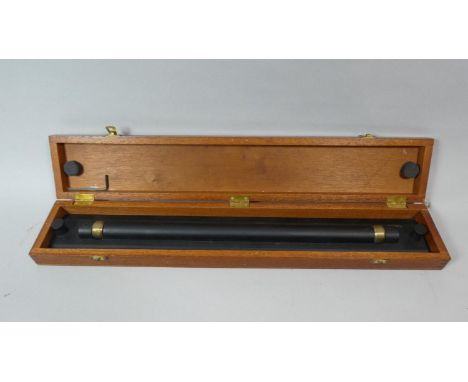 A Cased Harling Architects Roller Map Rule, 46cm Long 