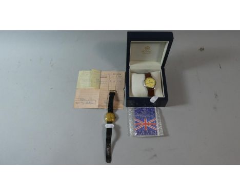 A Cased Royal Wristwatch Together with a Vintage Pierpont Incabloc Wrist Watch with Original Receipt 