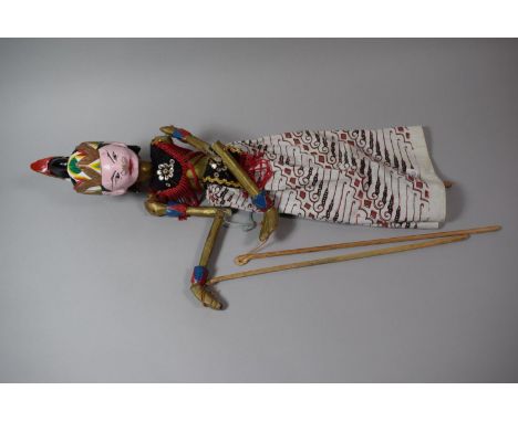 A Carved Wooden Indian Puppet, 51cm High 