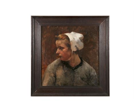 BRETON SCHOOL (19TH CENTURY)Portrait of a Breton girlOil on canvas, 40 x 38cm