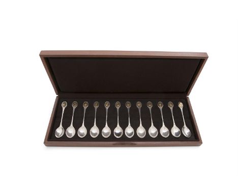 'THE ROYAL SOCIETY FOR THE PROTECTION OF BIRDS SPOON COLLECTION' - members' edition - a cased collection of twelve spoons, Lo