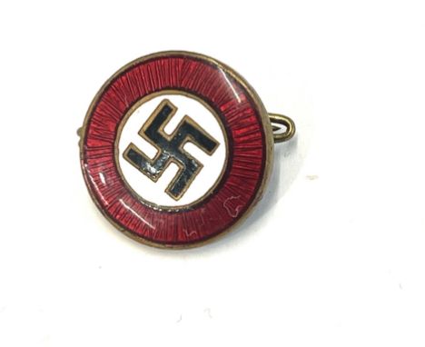 Original WWII Nazi small enamel pin badge, approximate diameter 1.5cm 