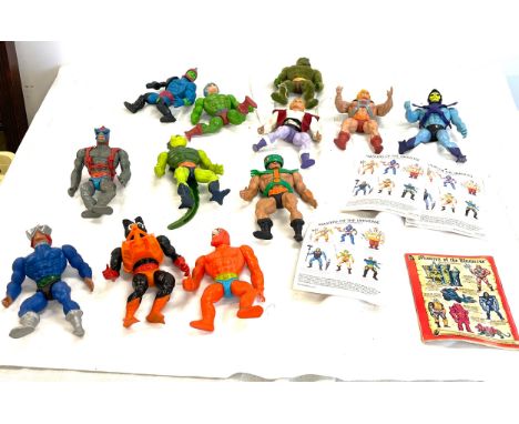 Selection of vintage Mattel He - man figures to include He Man, Skeletor, Tri - klops, Trap jaw etc 