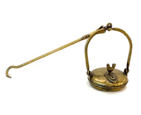 Vintage brass hanging oil lamp, possibly boats lamp 