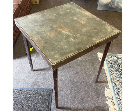 Vintage folding Vono card table, approximate measurements: Height 27 inches, Square 24 inches 