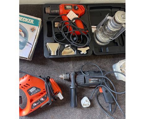 Selection of tools to include Black and Decker, all untested 