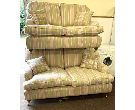 3 and 2 seater matching sofa set, quality pieces, measurements of sofas: 3 Seater H 39 inches, Depth 39 inches, Length 66 inc