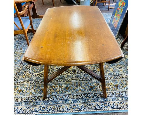 Elm drop leaf Ercol table, good overall condition, scratch to side as seen in images, approximate measurements: Height 28 inc