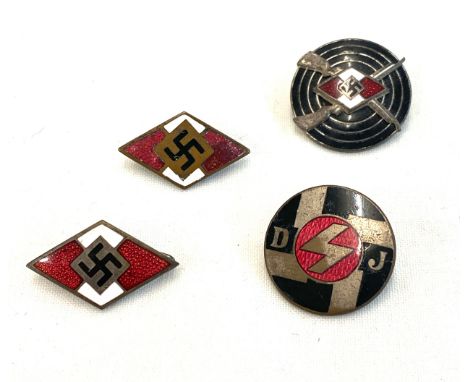 WWII Hilter enamel youth badges 