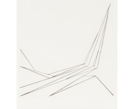 HAUSER, ERICH (1930-2004), "Ohne Titel", 1991, Kaltnadelradierung/Papier, u.re. mit Bleistift signiert und datiert, u.li. mit