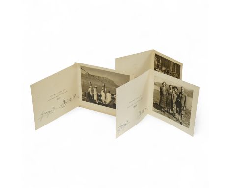Three Royal Christmas cards from HRH King George VI and Queen Elizabeth for 1948, 1949 and 1950, published by Raphael Tuck an