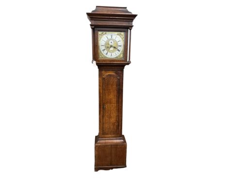 A George III yew banded oak eight day longcase clock, marked Seddon, Frodsham, height 220cm