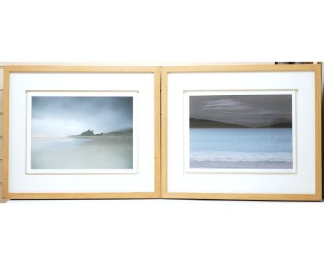 Valda Bailey (Contemporary), Seascape and coastline view, signed and numbered in pencil, pair of photographic prints, 33 x 44