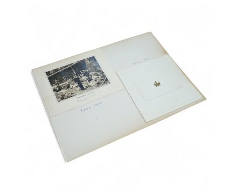 Two Royal Christmas cards; a card for Christmas 1940, the image used being a photograph of HRH King George VI and Queen Eliza