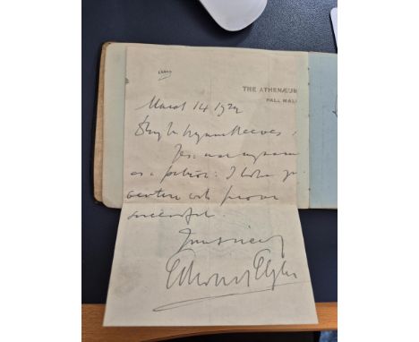 A mid 1920s autograph album containing signatures from the world of classical music, collected by Joan Wynn Reeves, daughter 