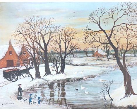 Helen Bradley (1900-1979), 'Our Christmas ducks', signed in pencil to the margin, Fine Art Trade Guild blindstamped, publishe