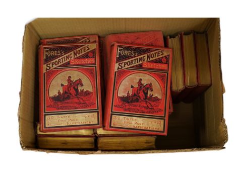 ° ° Fores's Sporting Notes &amp; Sketches, vols. 1-24 (lacking vols. 17, 19 and 20). many tinted plates and other illus.; ori