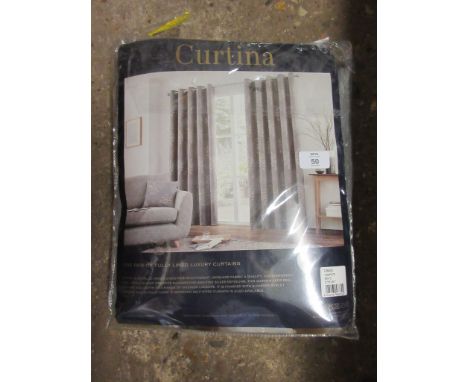 Bockman Eyelet Room Darkening Curtains, Panel Size: 168 W x 183 D cm, Colour: Graphite, RRP £58.99