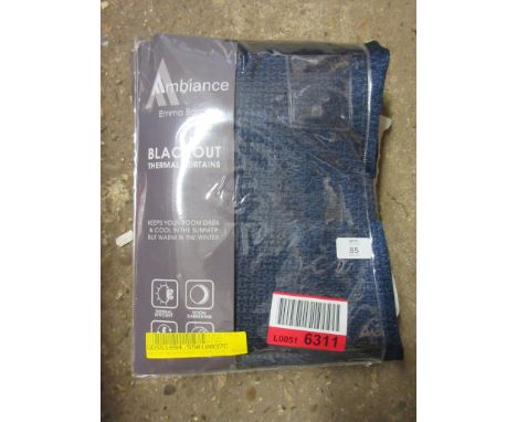 Vanhorne Ambiance Eyelet Curtains, Colour: Navy Blue, Panel Size: 168 W x 183 D cm, RRP £39.39
