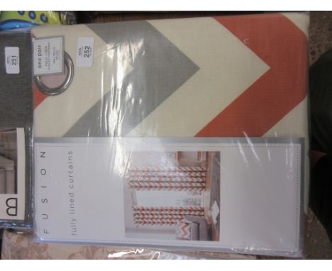 Trevino Eyelet Room Darkening Curtains, Panel Size: 168 W x 183 D cm, Colour: Teracotta, RRP £38.39