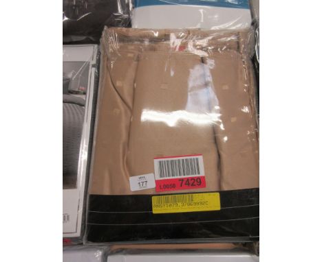 Bersum Pencil Pleat Room Darkening Curtains, Colour: Latte, Panel Size: 228 W x 182 D cm, RRP £47.99