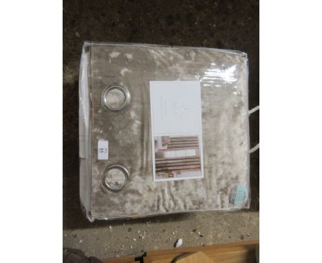 Reiban Eyelet Room Darkening Curtains, Colour: Oyster, Size per Panel: 229 W x 229 D cm, RRP £95.58