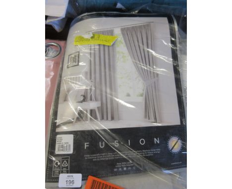 Coleraine Pencil Pleat Blackout Thermal Curtains, Panel Size: 229 W x 229 D cm, Colour: Silver, RRP £70.93