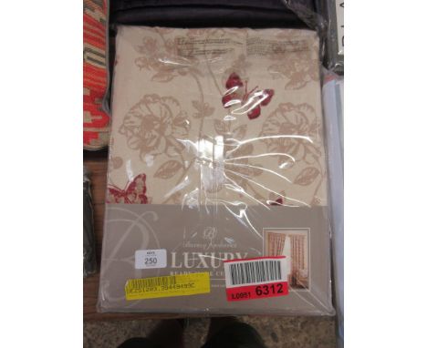 Ceasar Pencil Pleat Room Darkening Curtains, Size per Panel: 117 W x 137 D cm, Colour: Red, RRP £9.86