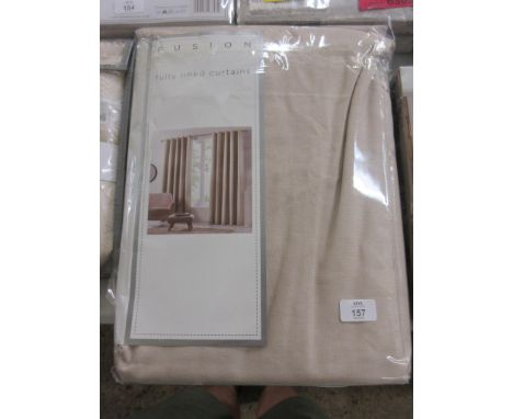 Koblowska Eyelet Room Darkening Curtains, Colour: Natural, Panel Size: Width 168cm x Drop 229cm, RRP £56.99