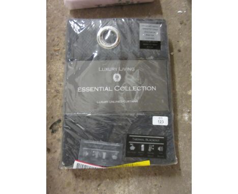 Annaros Bertram Room Darkening Eyelet Thermal Curtains, Colour: Charcoal, Panel Size: Width 117 x Drop 183 cm, RRP £20.73