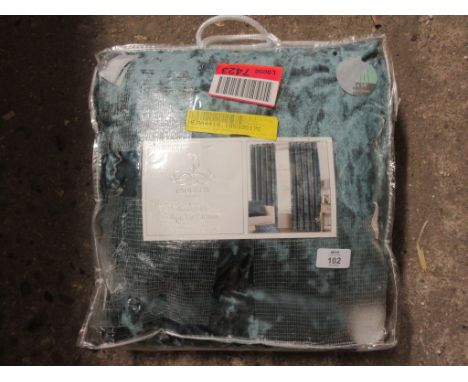 Reiban Eyelet Room Darkening Curtains, Colour: Teal, Size per Panel: 168 W x 137 D cm, RRP £60.79