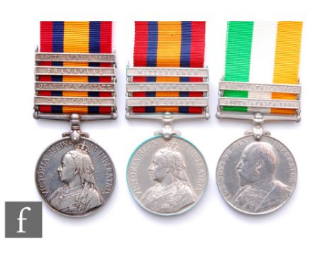 A Queen's South Africa medal with South Africa 1901, Transvaal, Orange Free State and Cape Colony bars to 674 Pte S. Oldrey N