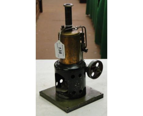 A Wilson vertical steam engine,height 9.5", original box.