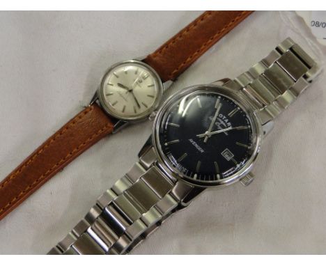 Ladies Omega Ladymatic wrist watch, & a gents Rotary Avenger wrist watch
