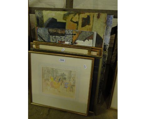 M Katz, 9 watercolours & oils