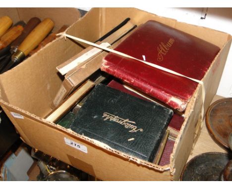 Box with various early 20th century albums & sketch books