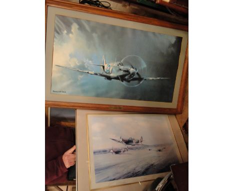 Robert Taylor,colour print, Dawn Scramble, signed by the artist and by Bob Stanford Tuck, i 16" x 23", and Bob Clark, colour 