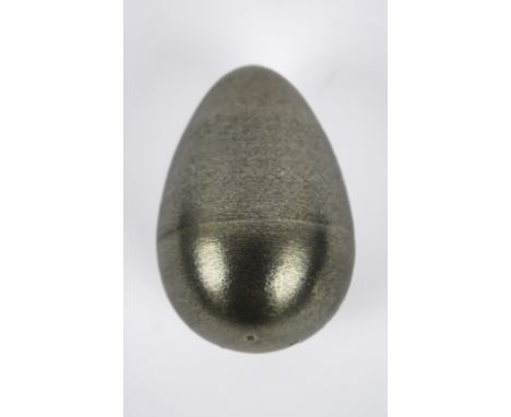 A silver and silver gilt surprise egg,  marked London 1971, Markers mark for Stuart Devlin. approx. 110 grams.  Provenance : 