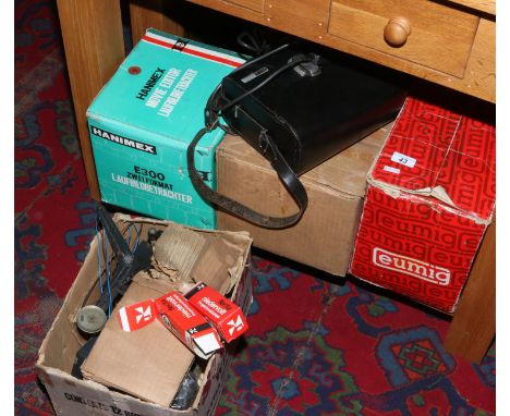 Four vintage projectors including Eumig, Hanimex, Gnome and Bingoscope a Kodak Instamark and a Bell & Howell Sportster VI cin