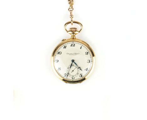 IWC Schaffhausen Taschenuhr'Probus-Scafusia' Taschenuhr, Gehäusenr. 610628, Werknr. 489890, Gehäuse 800Silber, vegoldet, Zwis