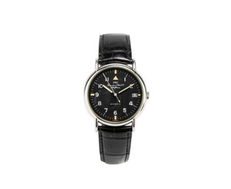 IWC Schaffhausen'Portofino Date' Herrenarmbanduhr, ca. 1993, Automatik, Ref. 35131, Gehäusenr. 2489442, Gehäuse Stahl, Durchm