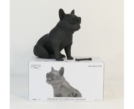 Jarre AeroBull HD Bluetooth wireless speaker, finished in matte black, with bone shaped remote control, all original cabling,