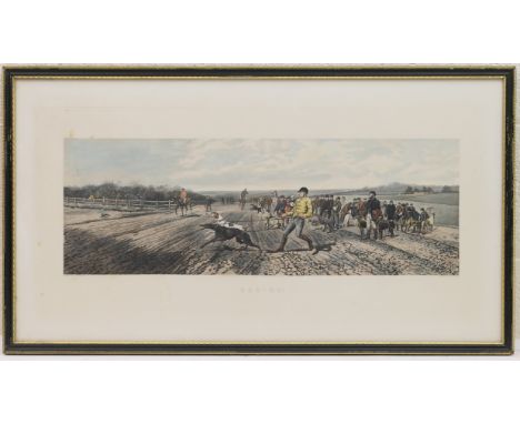 Edward Algernon S Douglas (circa 1850-1920), Set of four hare coursing chromolithographic prints, engraved by C R Stock, publ