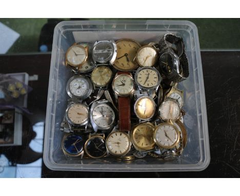 Large collection of assorted Wristwatches and Pocket watches to include Roamer, Trada, Oris etc.