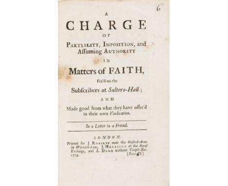 Pamphlets.-  Reflections on Mohammedism, and the Conduct of Mohammed, half-title, short tear affecting odd letter (F2), 1735;